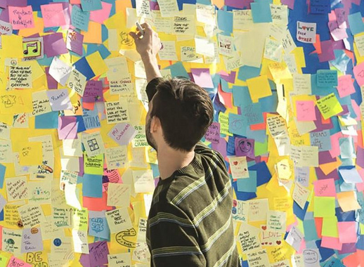 Стикеры Post-it Original Зима 51х51 мм неоновые 3 цвета (1 блок, 400 листов)