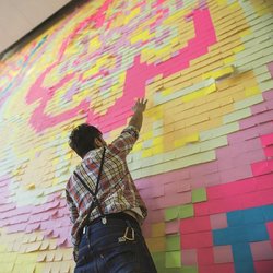 Стикеры Post-it 76x76 мм неоновые зеленые (1 блок, 90 листов)