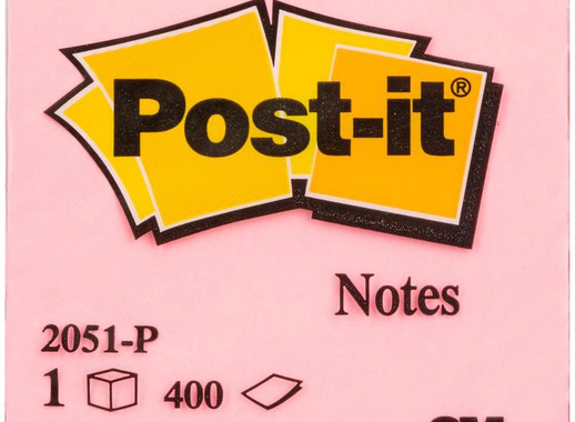 Стикеры Post-it Original 51х51 мм пастельные 3 цвета (1 блок, 400 листов)