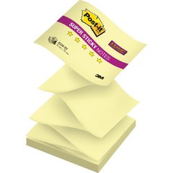 Стикеры Z-сложения Post-it Super Sticky 76х76 мм пастельные желтые для диспенсера (1 блок, 90 листов)