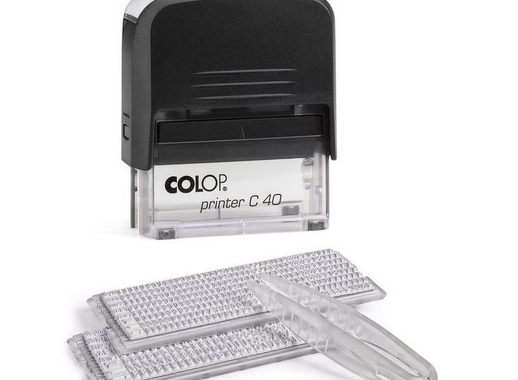 Штамп самонаборный Colop Printer C40-Set-F пластиковый 6/4 строки