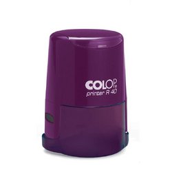 Оснастка для печати круглая Colop Printer R40 40 мм с крышкой фиолетовая