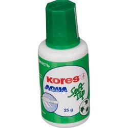 Корректирующая жидкость (штрих) Kores Soft Tip Aqua водная 25 мл