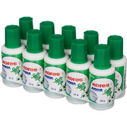 Корректирующая жидкость (штрих) Kores Soft Tip Aqua водная 25 мл