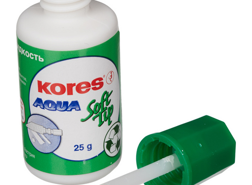 Корректирующая жидкость (штрих) Kores Soft Tip Aqua водная 25 мл