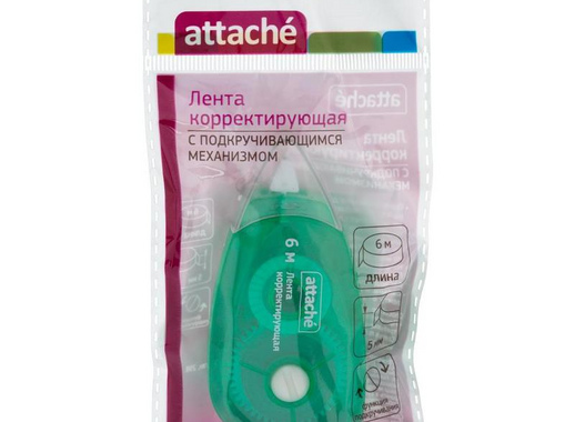 Корректирующая лента Attache 5 мм x 6 м в ассортименте