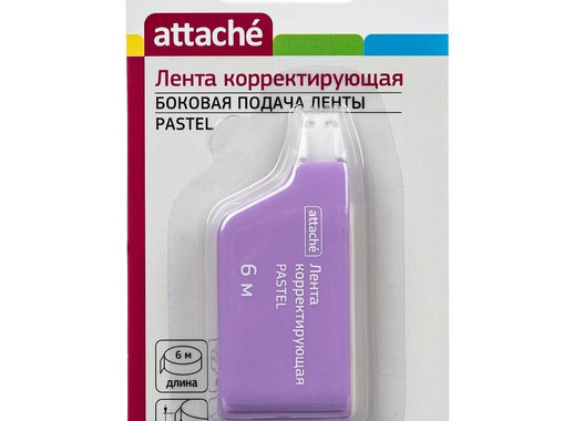 Корректирующая лента Attache Pastel 5 мм x 6 м (боковая подача)