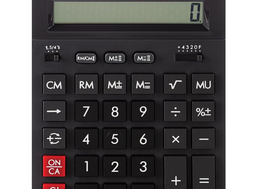 Калькулятор настольный полноразмерный Canon AS-444 II 12-разрядный с  прорезиненными ножками черный
