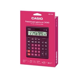 Калькулятор настольный полноразмерный Casio GR-12C-WR 12-разрядный бордовый