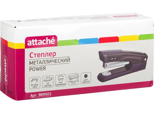 Степлер Attache Power до 25 листов черный