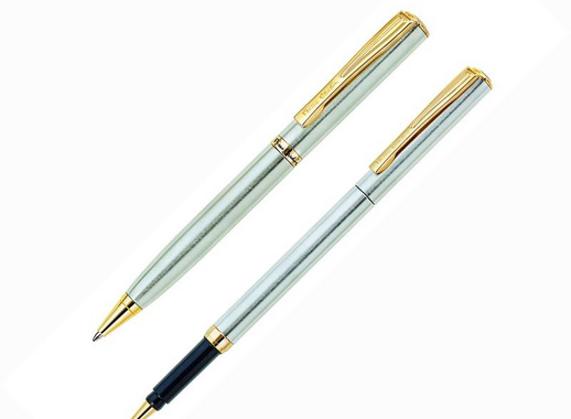 Набор письменных принадлежностей Pierre Cardin Pen&Pen серебристый (шариковая ручка, роллер)