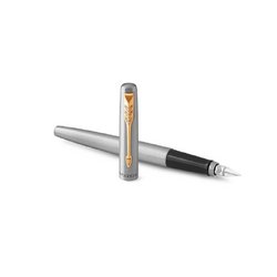 Ручка перьевая Jotter FP Stainless steel CT цвет чернил синий цвет корпуса серебристый (артикул производителя 2030948)