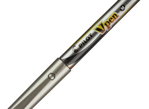 Ручка перьевая одноразовая Pilot SVP-4M V-Pen цвет чернил черный цвет корпуса серый