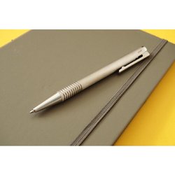 Ручка шариковая Lamy 206 Logo Brushed M16 цвет чернил синий цвет корпуса серебристый (артикул производителя 4026752)