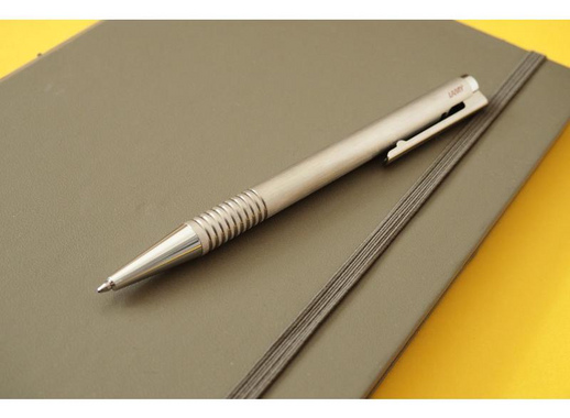 Ручка шариковая Lamy 206 Logo Brushed M16 цвет чернил синий цвет корпуса серебристый (артикул производителя 4026752)