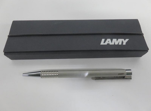 Ручка шариковая Lamy 206 Logo Brushed M16 цвет чернил синий цвет корпуса серебристый (артикул производителя 4026752)