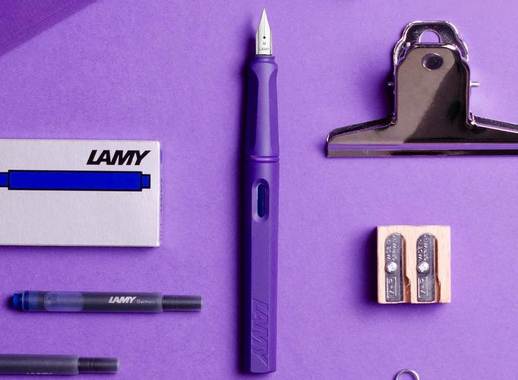 Ручка перьевая LAMY Safari цвет чернил синий цвет корпуса фиолетовый (артикул производителя 4034835)