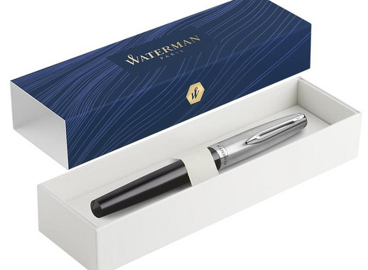 Ручка перьевая Waterman Embleme Black синяя (артикул производителя 2100375)