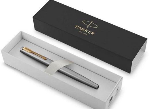 Роллер Parker Jotter Core Stainless Steel цвет чернил черный цвет корпуса стальной (артикул производителя 2089227)