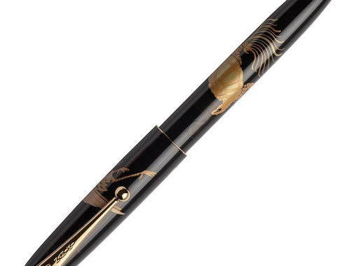 Ручка перьевая Namiki Tradition Crane and turtle цвет чернил черный цвет корпуса черный