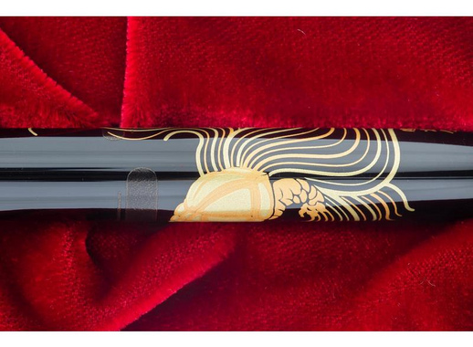 Ручка перьевая Namiki Tradition Crane and turtle цвет чернил черный цвет корпуса черный