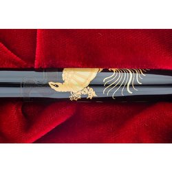 Ручка перьевая Namiki Tradition Crane and turtle цвет чернил черный цвет корпуса черный