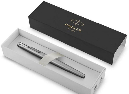 Роллер Parker Jotter Core Stainless Steel цвет чернил черный цвет корпуса стальной (артикул производителя 2089226)