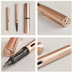 Ручка перьевая Lamy Lx цвет чернил синий цвет корпуса розовое золото (артикул производителя 4031507)