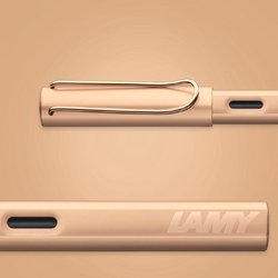 Ручка перьевая Lamy Lx цвет чернил синий цвет корпуса розовое золото (артикул производителя 4031507)