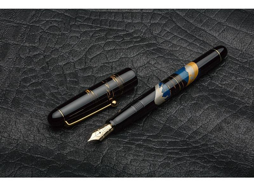 Ручка перьевая Namiki Tradition Mount Fuji and ship цвет чернил черный цвет корпуса черный