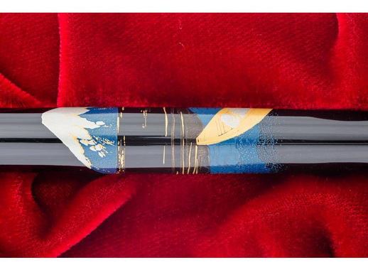 Ручка перьевая Namiki Tradition Mount Fuji and ship цвет чернил черный цвет корпуса черный