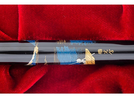 Ручка перьевая Namiki Tradition Mount Fuji and ship цвет чернил черный цвет корпуса черный