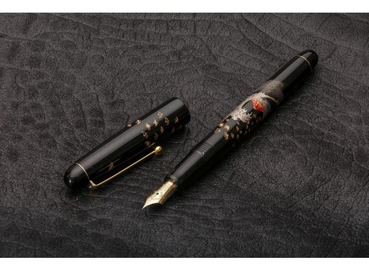 Ручка перьевая Namiki Tradition Mount Fuji and wave цвет чернил черный цвет корпуса черный