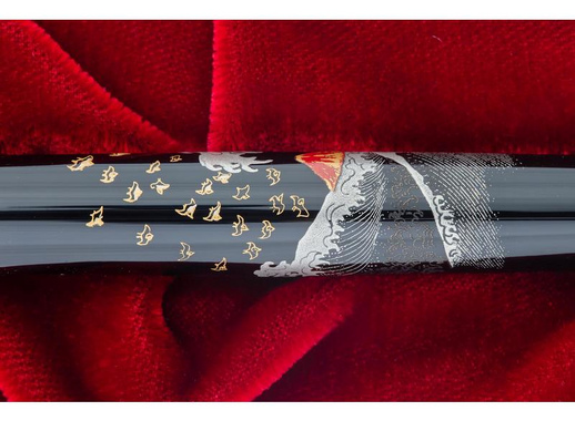 Ручка перьевая Namiki Tradition Mount Fuji and wave цвет чернил черный цвет корпуса черный