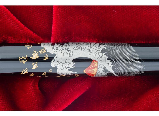 Ручка перьевая Namiki Tradition Mount Fuji and wave цвет чернил черный цвет корпуса черный