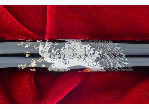 Ручка перьевая Namiki Tradition Mount Fuji and wave цвет чернил черный цвет корпуса черный