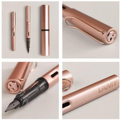 Ручка перьевая Lamy Lx цвет чернил синий цвет корпуса розовое золото (артикул производителя 4031505)