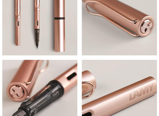 Ручка перьевая Lamy Lx цвет чернил синий цвет корпуса розовое золото (артикул производителя 4031505)