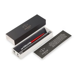 Ручка шариковая Parker Jotter Kensington Red CT цвет чернил синий цвет корпуса красный/серебристый (артикул производителя 1953187)