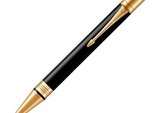 Ручка шариковая Parker Duofold Classic Black GT цвет чернил черный цвет корпуса синий (артикул производителя 1931386)