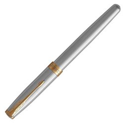 Роллер Parker Sonnet Stainless Steel GT цвет чернил черный цвет корпуса серебристый (артикул производителя 1931506)