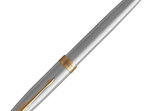 Роллер Parker Sonnet Stainless Steel GT цвет чернил черный цвет корпуса серебристый (артикул производителя 1931506)