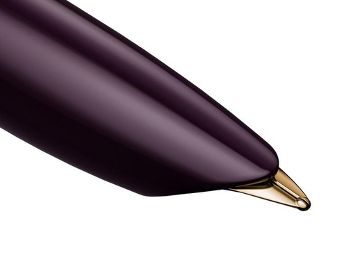 Ручка перьевая Parker 51 Plum цвет чернил черный цвет корпуса золотистый (артикул производителя 2123516)