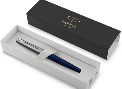 Роллер Parker Jotter Core Royal Blue CT цвет чернил черный цвет корпуса синий/стальной (артикул производителя 2089228)