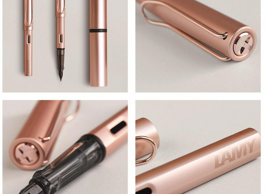 Ручка перьевая Lamy Lx цвет чернил синий цвет корпуса розовое золото (артикул производителя 4031506)