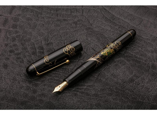 Ручка перьевая Namiki Tradition Mount Fuji and Dragon цвет чернил черный цвет корпуса черный