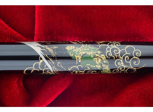 Ручка перьевая Namiki Tradition Mount Fuji and Dragon цвет чернил черный цвет корпуса черный