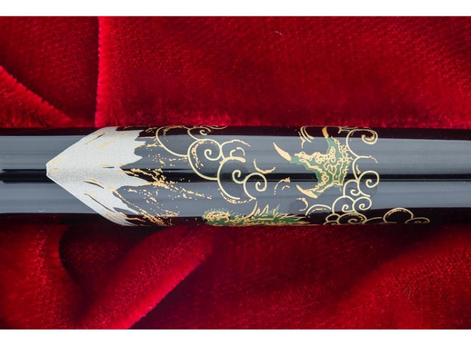 Ручка перьевая Namiki Tradition Mount Fuji and Dragon цвет чернил черный цвет корпуса черный