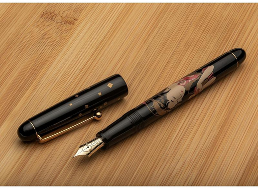 Ручка перьевая Namiki Ukiyo-e Okita Naniwaya цвет чернил черный цвет корпуса черный