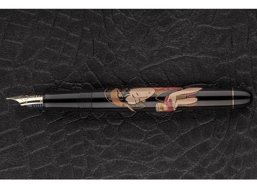 Ручка перьевая Namiki Ukiyo-e Okita Naniwaya цвет чернил черный цвет корпуса черный